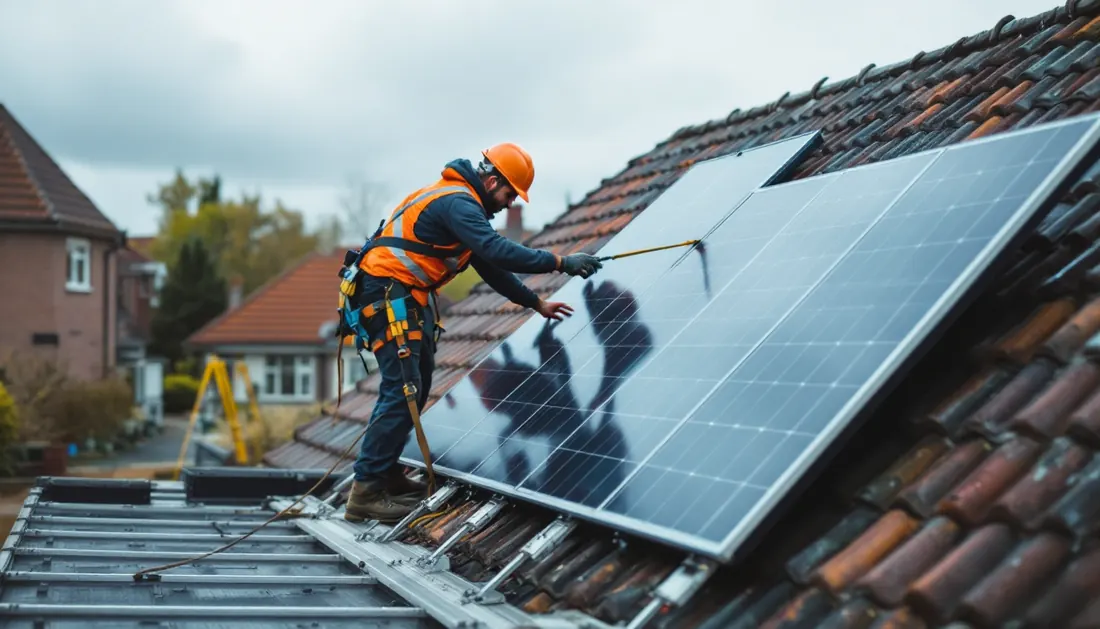 Zonnepanelen verwijderen van een pannendak